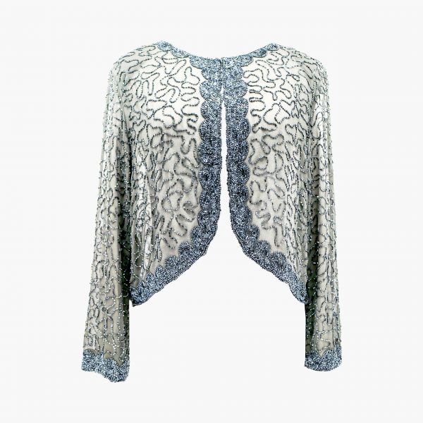 Silver lace store bolero jacket